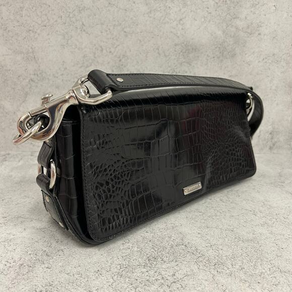 Ralph Lauren Y2K Baguette Style  Shoulder Black Leather bag - Picture 1 of 8